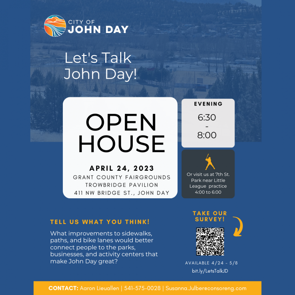 OPEN HOUSE City of John Day Oregon